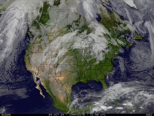 North America Weather Cloud Map 