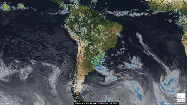 Paraguay Wetter Wolke Karte 