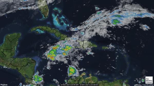 Saint Lucia Meteo nuvola mappa 