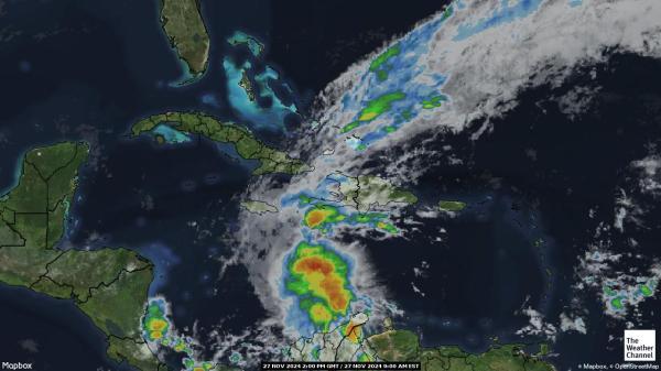 Saint-Vincent-et-les Grenadines Météo nuage carte 