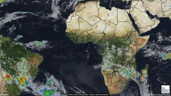 Sierra Leone Previsão do tempo nuvem mapa 