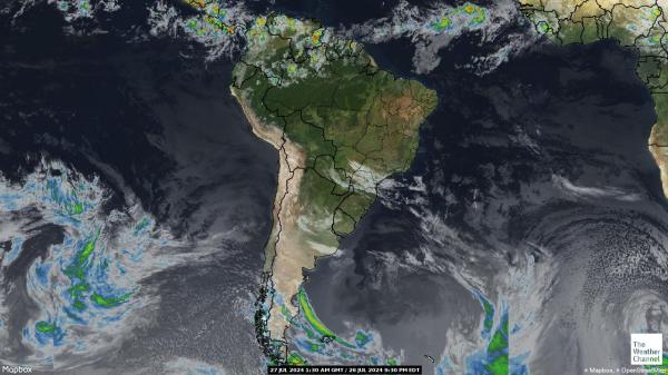 Južna Amerika Vremenska obmorska karta 