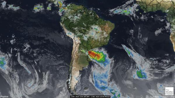 América del sur Mapa del tiempo pronóstico nube 