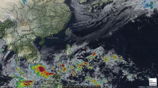 Taiwan Previsão do tempo nuvem mapa 