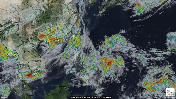 تھائی لینڈ موسم بادل کا نقشہ 