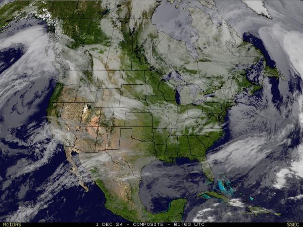 USA California Meteo nuvola mappa 