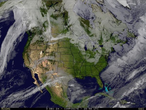 EE.UU. California Mapa del tiempo pronóstico nube 