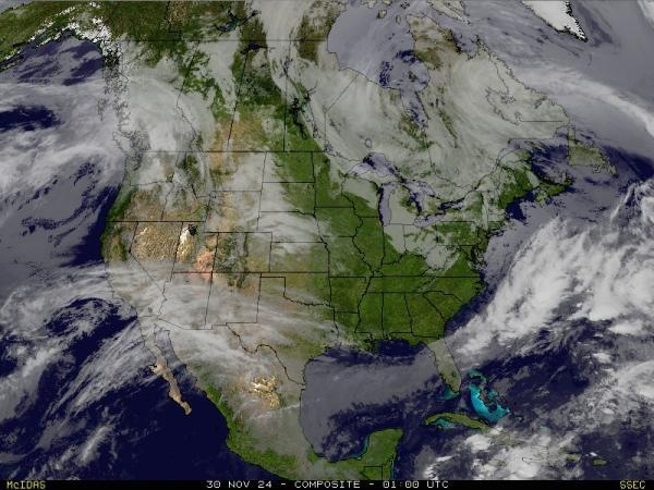 États-Unis USA Géorgie Météo nuage carte 