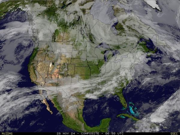 USA Hawaje Chmura pogoda mapa 