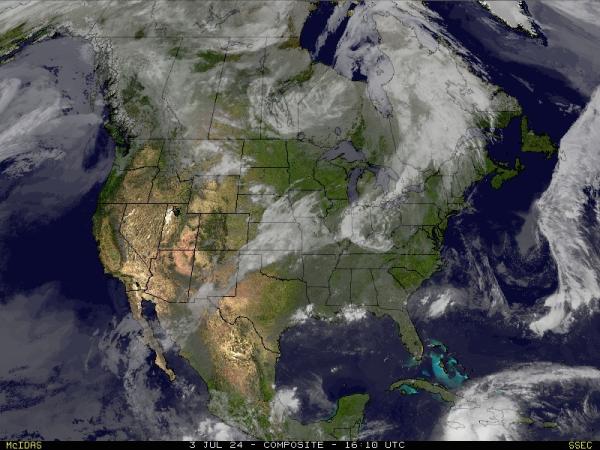 Hoa Kỳ Illinois Bản đồ thời tiết đám mây 