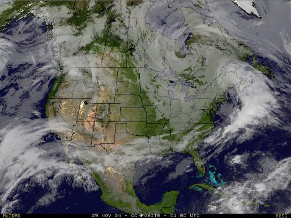 USA Illinois Weer wolk kaart 