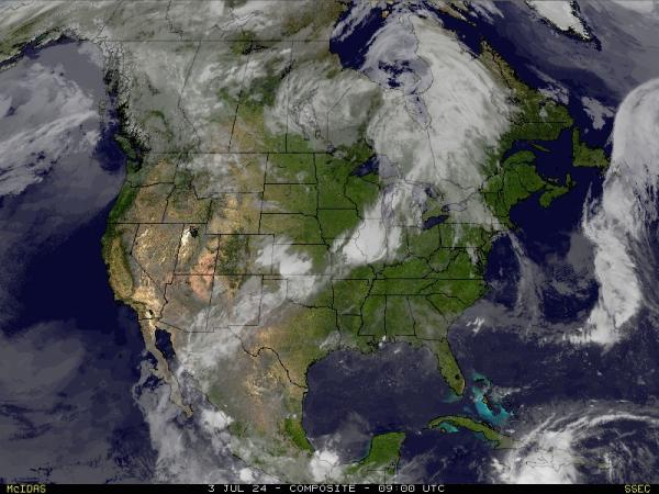 SAD Illinois Vremenska prognoza, Satelitska karta vremena 