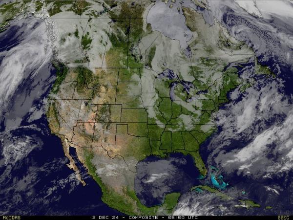 EE.UU. Nueva York Mapa del tiempo pronóstico nube 