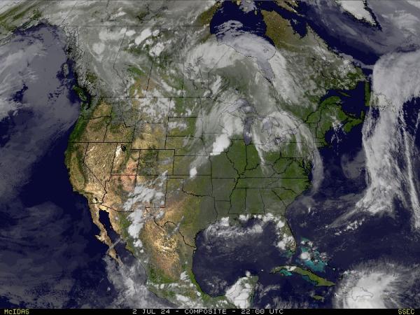 USA United States Meteo nuvola mappa 