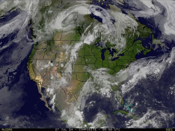 USA Weather Cloud Map 
