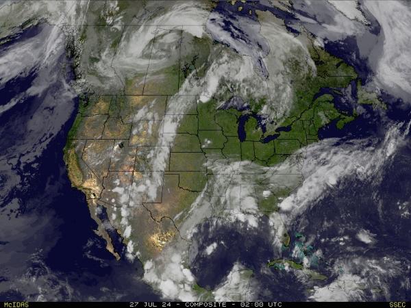 САЩ Уайоминг времето облачна карта 