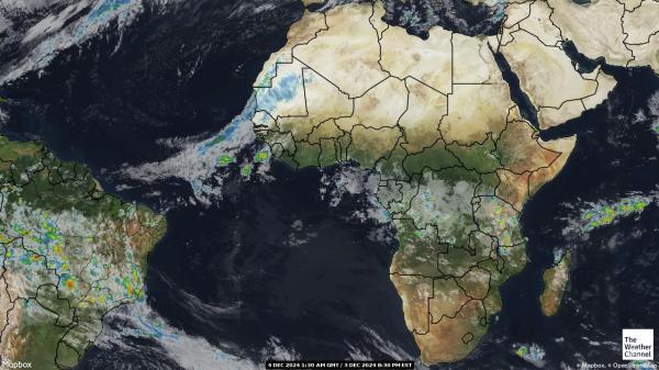 Westelijke Sahara Weer wolk kaart 