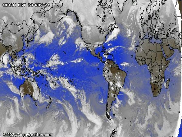 विश्व मौसम बादल मानचित्र 