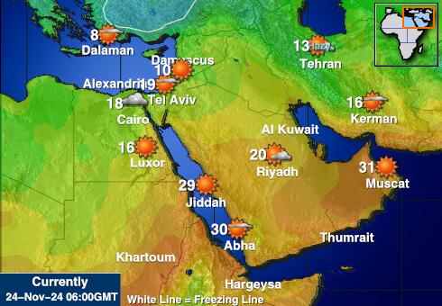 Afganistan Temperatura Mapa pogody 