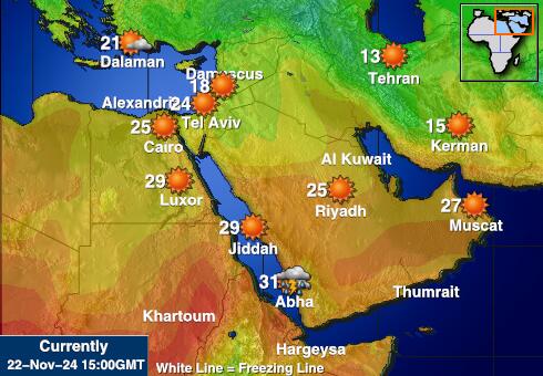 Afganistan Ilm temperatuur kaart 