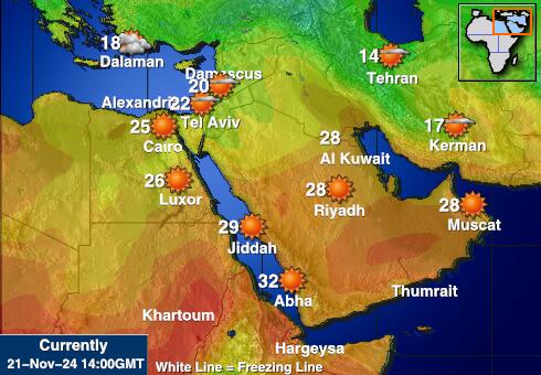 Afghanistan Weather Temperature Map 