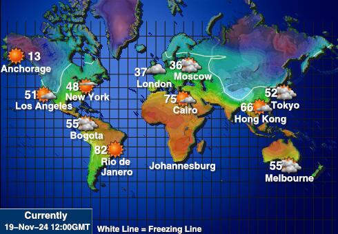 Ameriška Samoa Vreme Temperatura Zemljevid 