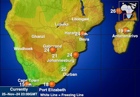 Angola Weather Temperature Map 