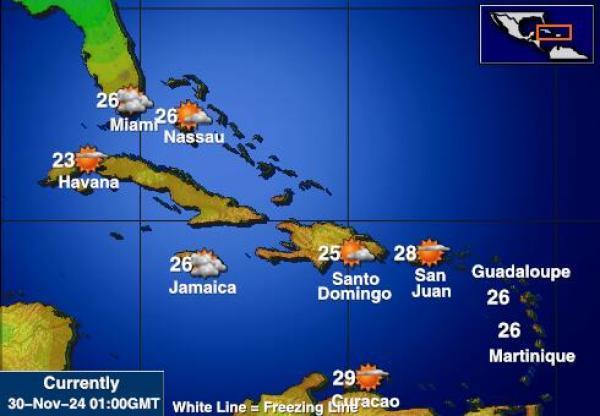 Anguilla Harta temperaturii vremii 