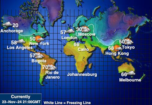 Antarktyda Temperatura Mapa pogody 