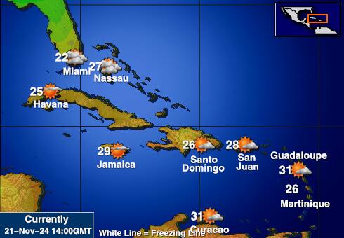 Antigua and Barbuda Weather Temperature Map 