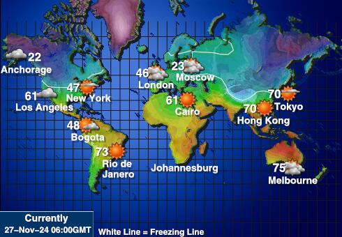 Arctique Carte des températures de Météo 