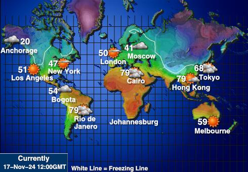 Arctic Mapa temperatura Tempo 