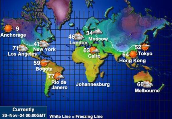 Arctic Harta temperaturii vremii 