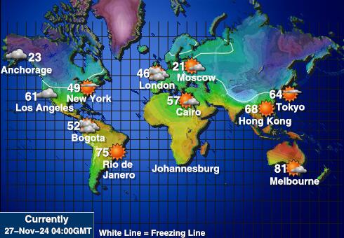 Arctic Vejret temperatur kort 