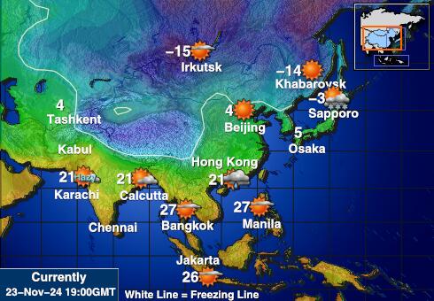 Armenien Wetter Temperaturkarte 