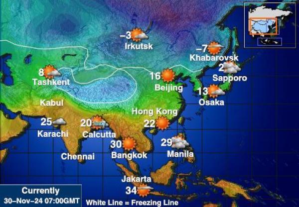 Armenia Været temperatur kart 