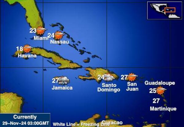 Aruba Mapa temperatura Tempo 