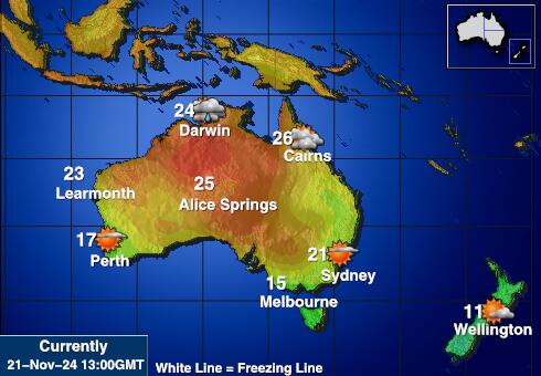 Australia Weather Temperature Map 