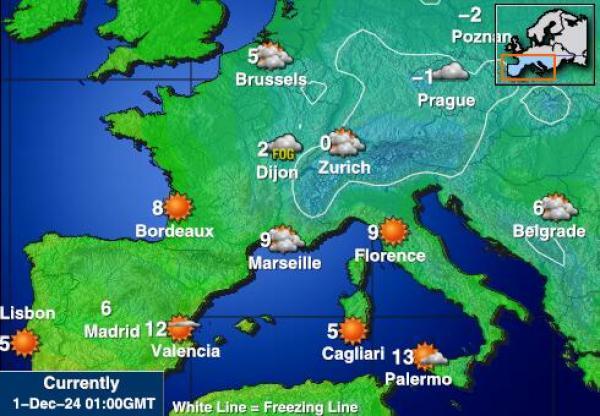 Austria Temperatura meteorologica 