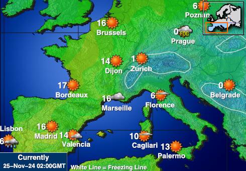 Austria Weather Temperature Map 