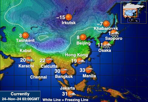 阿塞拜疆 天气温度图 