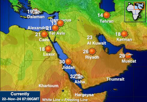 Bahrain Weather Temperature Map 