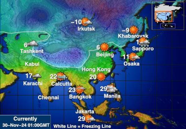 Bangladesh Harta temperaturii vremii 