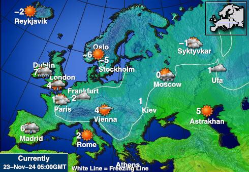 Belarus Weather Temperature Map 