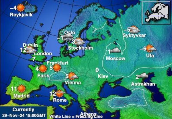 Belarus Temperatura meteorologica 