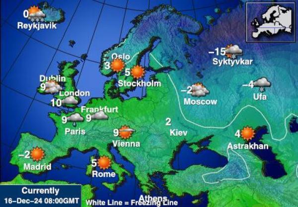 Belarus Hava sıcaklığı haritası 