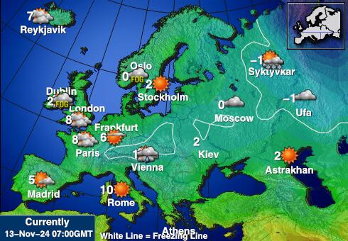 Valgevene Ilm temperatuur kaart 