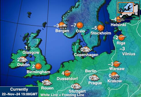 Belgia Ilm temperatuur kaart 