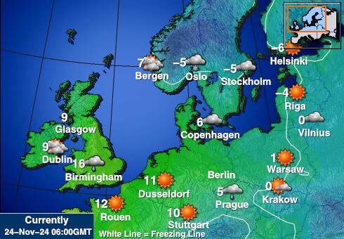 Belgia Temperatura Mapa pogody 