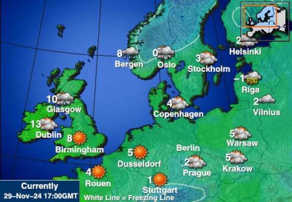 Belgium Temperatura meteorologica 